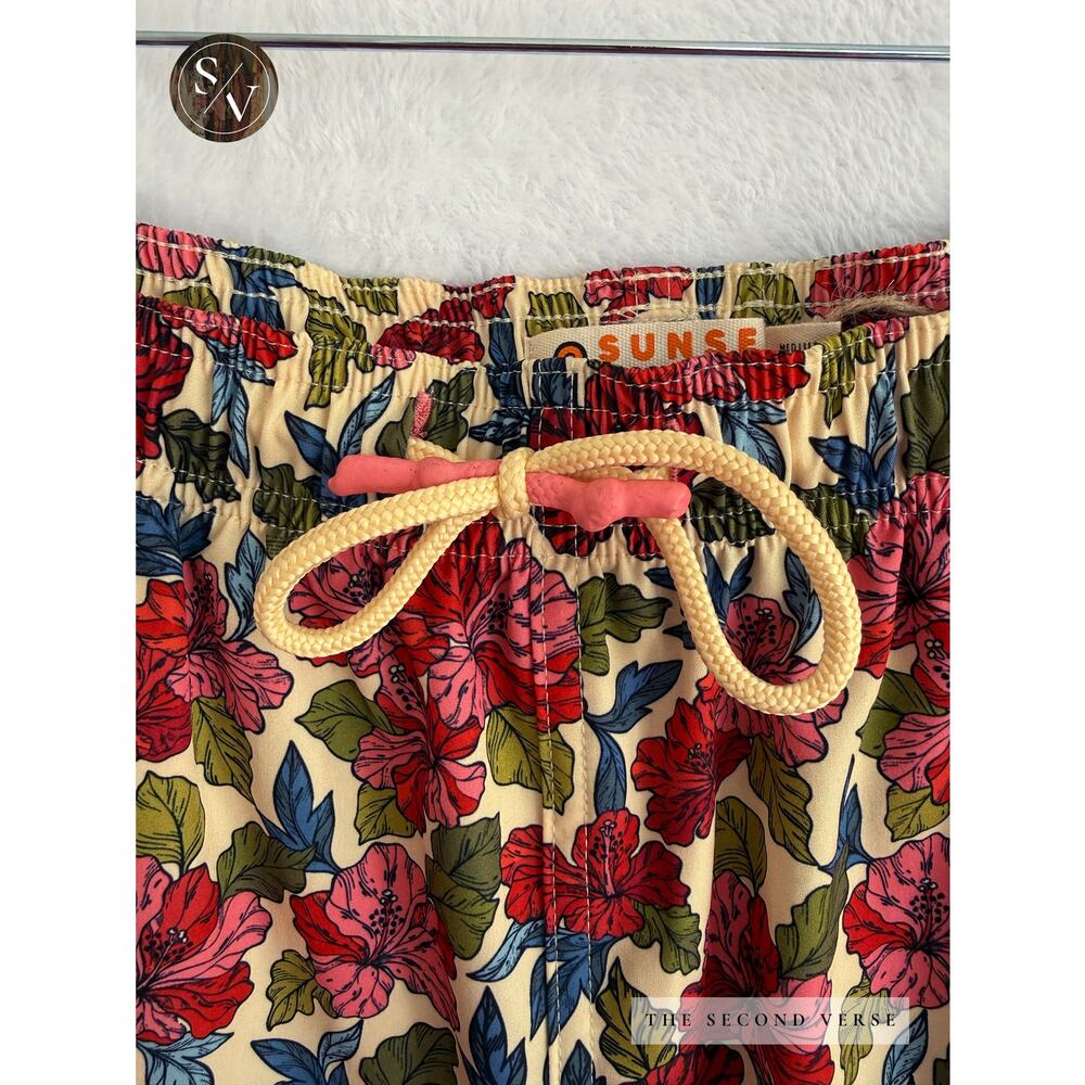 Sunset X Vine Mens Board Short Sleeve Buttondown & Shorts Set Floral Swim Beach - Picture 6 of 15